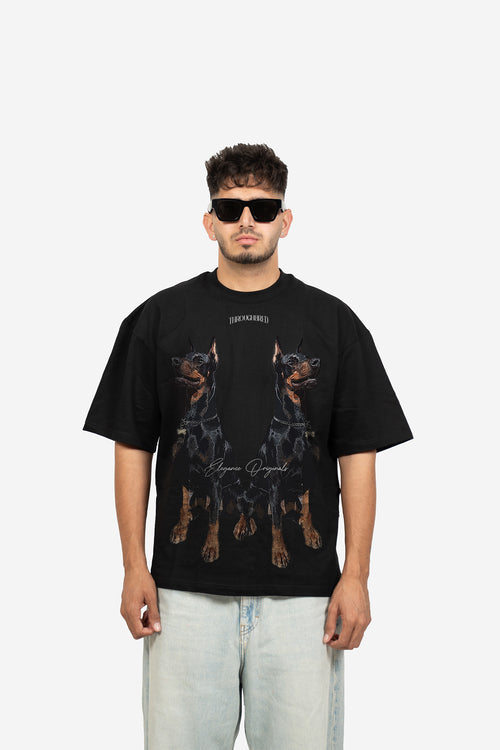 DOBERMAN BLACK TEE | OVERSIZED T-SHIRT